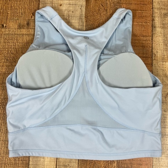 SheIn Large Buttery Soft High Neck Support Mesh Panel Yoga Sports Bra Pastel - Picture 2 of 7